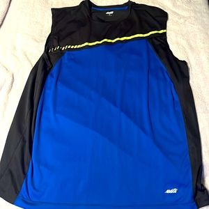 Mens Avia Sleeveless Blue and Black Tank Top